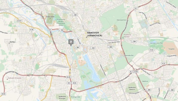 Bis vor Kurzem war der Coworking-Space Edelstall die einzige Bitcoin-Bastion in Hannover. Deswegen soll nun die längste Bitcoin-Meile der Welt entstehen. (Screenshot: coinmap.org)