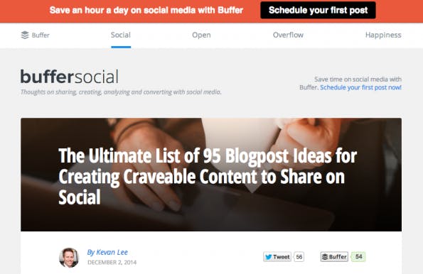 Corporate-Blogs, von denen wir noch lernen können: Buffer.