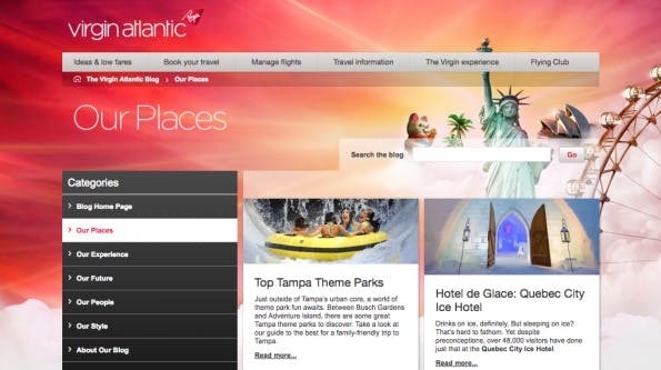 Corporate-Blogs, von denen wir noch lernen können: Virgin Airlines.