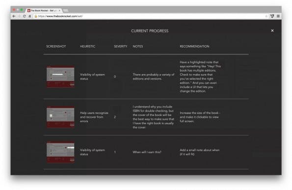 UX-Check: Alle vermerkten Usability-Probleme lassen sich bequem als Word-Dokument exportieren. (Screenshot: UX-Check)