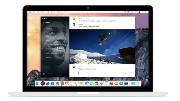 Wire: Die Messsaging-App überzeugt vor allem durch ihr modernes Design. (Grafik: Wire)