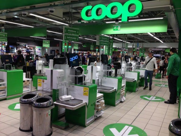 Supermarktkette Coop ist mit Selfservice-Kassen ausgestattet. (Foto: Jochen G. Fuchs)