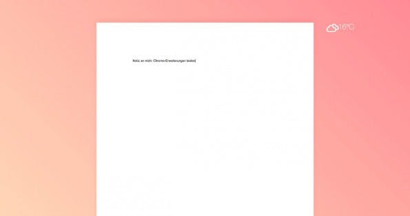 Tab Text: Ein Notizblock direkt in jedem neuen Chrome-Tab. (Screenshot: Tab Text)