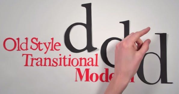 Die Geschichte der Typografie erklärt die Unterschied zwischen Old Stlye, Transitional und Modern. (Screenshot: YouTube)