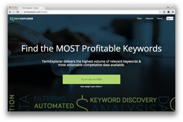 Eines der besten Keyword-Tools der SEO-Szene. (Screenshot: termexplorer.com)