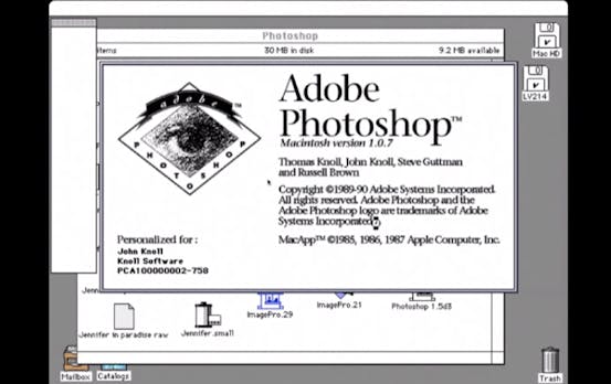 25 Jahre Photoshop: Hier bearbeitet Erfinder John Knoll ein Porträt mit der ersten Version