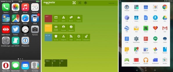 Hier ist klar: Diese Systeme sind über Apps erweiterbar. (Bild: Andreas Weder)