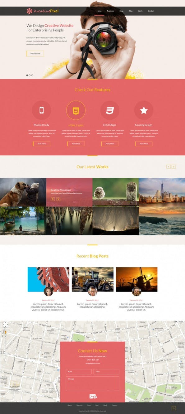Creative Website Design Template PSD - Web-Templates
