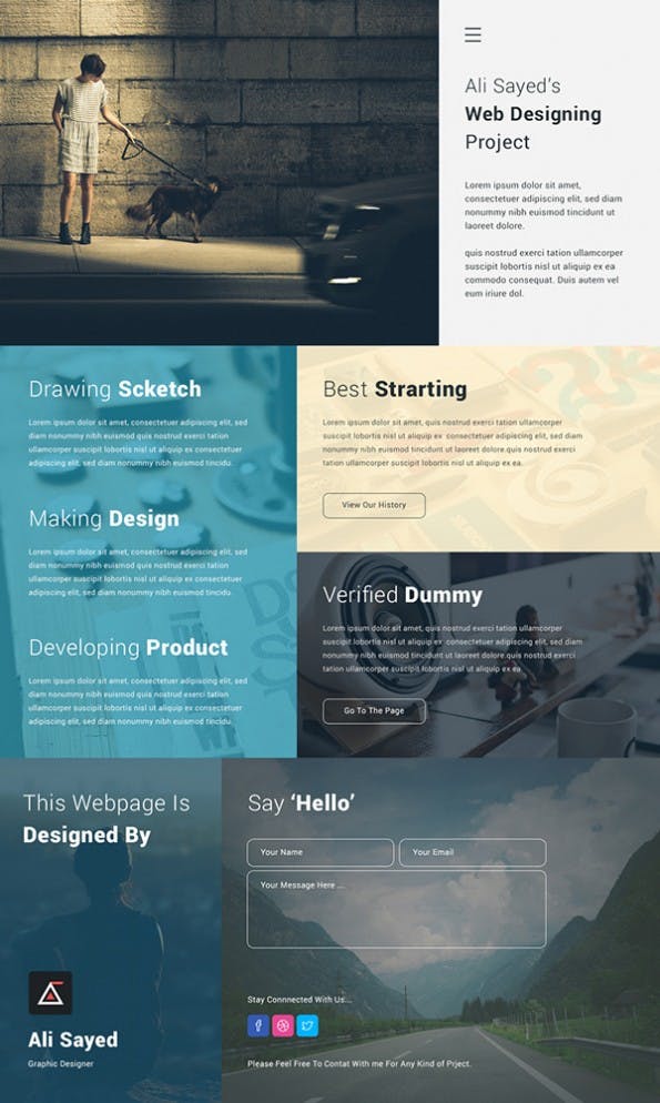 Free Creative Minimal Business Agency Webpage Design - Web-Templates