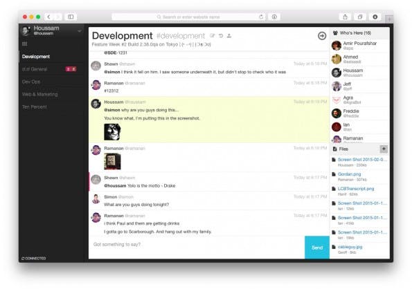 Let's Chat ist eine quelloffene Alternative zum Team-Messenger Slack. (Screenshot: Let's Chat)