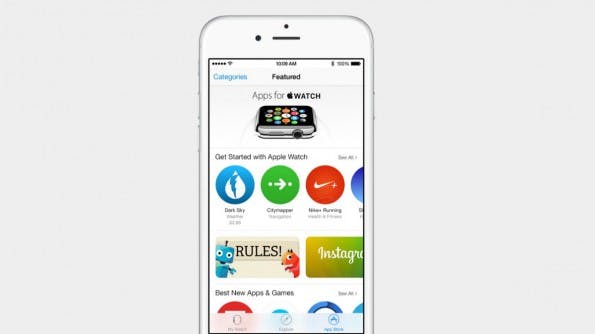 Nach iOS-8.2-Update: Apps für die Apple Watch werden über iPhone geladen. (Screenshot: Apple)