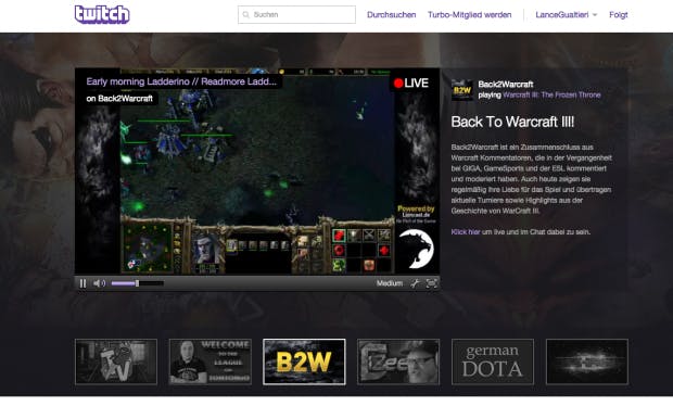 Live-Streaming auf Twitch: Top-Streamer sind mittlerweile hauptberuflich auf der Plattform unterwegs. (Foto: Twitch)