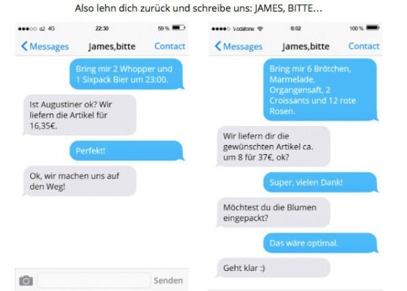Bestelldialog bei James, bitte. (Screenshot: Doido)
