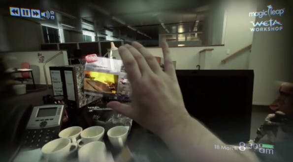 Magic Leap: So könnte Büroarbeit mit Augmented-Reality-Technik in Zukunft ausschauen. (Screenshot: Youtube)