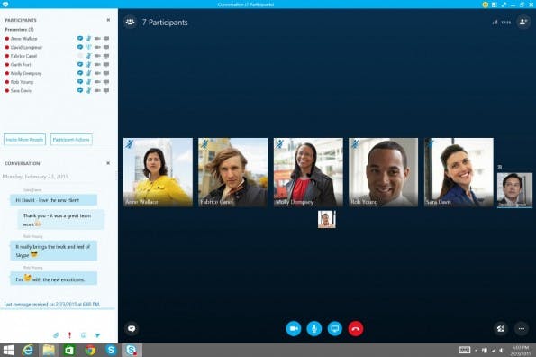Skype for Business ersetzt zukünftig Lync. (Screenshot: Microsoft)