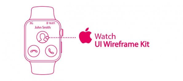 Apple Wach: Auch einige UI-Kits wurden bereits veröffentlicht. (Grafik: Craig Johnston)
