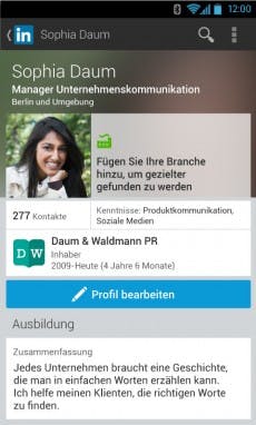 Auch die Apps – hier die Android-Version – hat LinkedIn optisch überarbeitet. (Bild: LinkedIn)