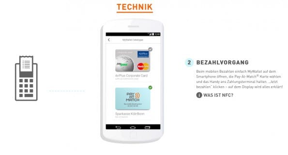 (Screenshot: Pay at Match)