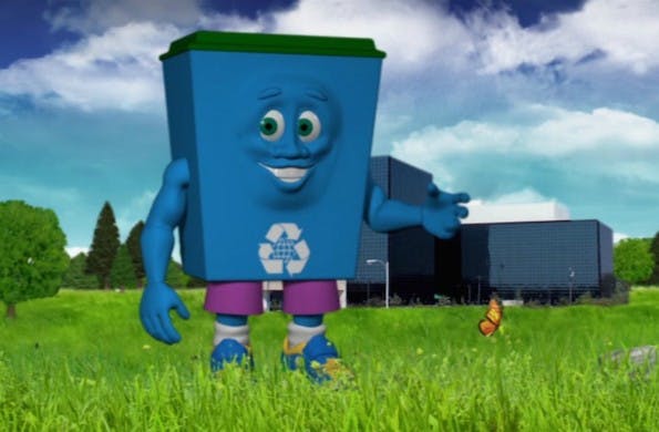 NSA-Maskottchen „Dunk“ macht sich für Recycling stark. (Screenshot: NSA)