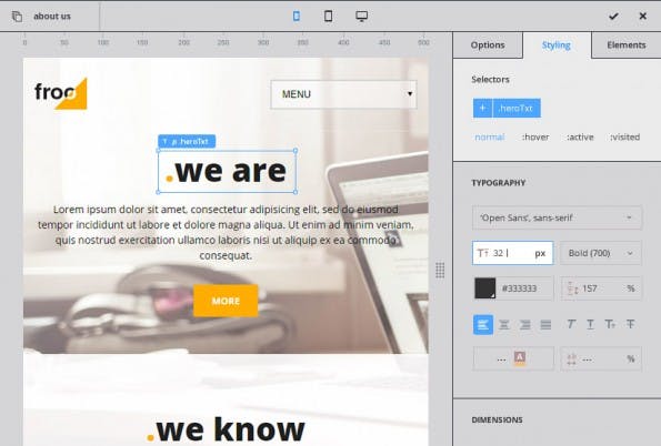 CloudPress ist ein Baukastensystem zur Erstellung von WordPress-Themes. (Screenshot: CloudPress)