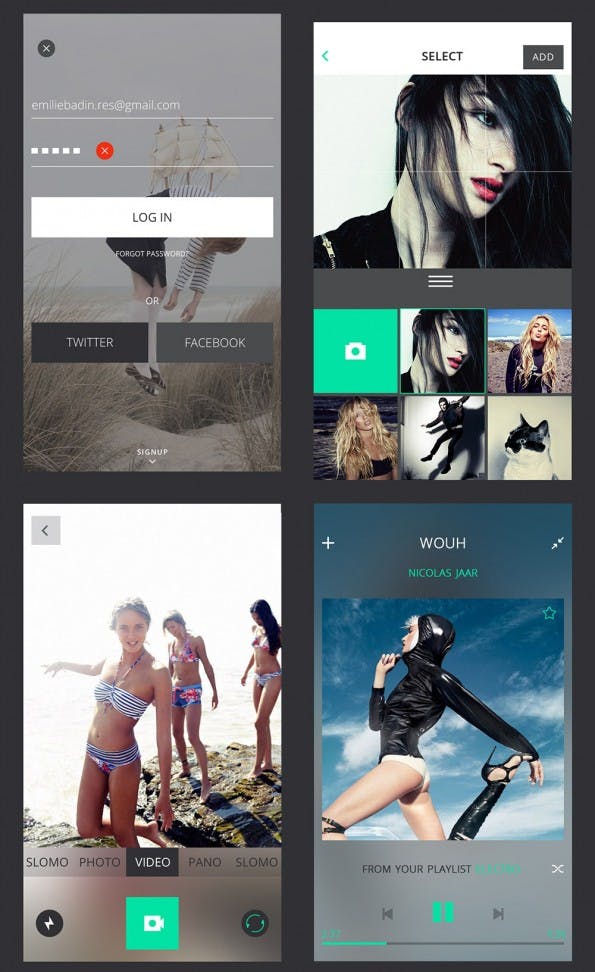 iOS Elemente des UI-Kits „Gravity“ (Screenshot: graphicsfuel.com).