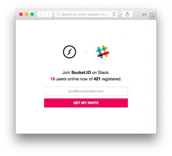 Slackin: So in etwa wird die Landingpage für eure Slack-Community aussehen. (Screenshot: Guillermo Rauch)