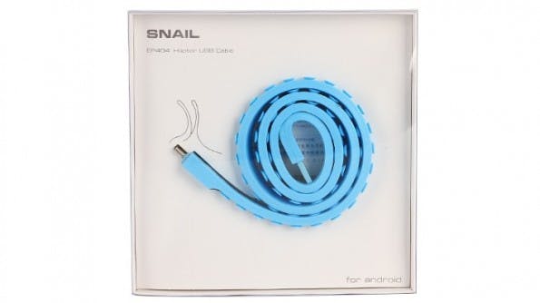 Snail: Das innovative USB-Kabel ist mit Saugnoppen übersät. (Grafik: Indiegogo)