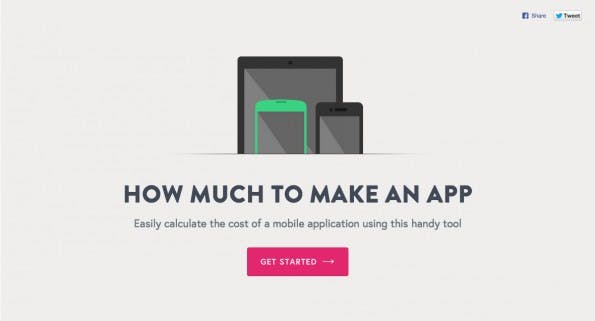 Nicht nur für Startups nützlich: Der Kostenkalkulator für die geplante App. (Screenshot: howmuchtomakeanapp.com)
