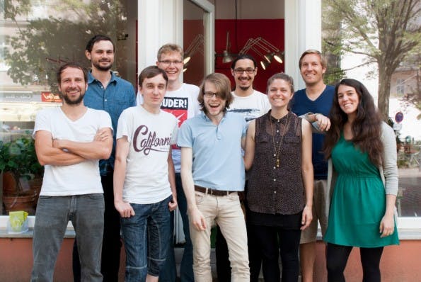 Das neunköpfige Team von Ecosia. (Foto: Ecosia)