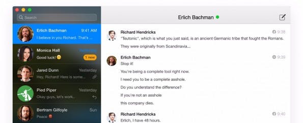 Facebook-Messenger auf dem Mac-Desktop: Chatty bietet viele Funktionen ist aber nicht kostenlos. (Screenshot: Chatty)