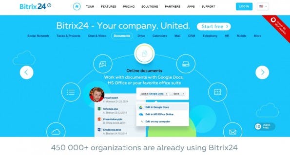 Bitrix24 kann von kleinen Teams umsonst genutzt werden. (Screenshot: Bitrix)