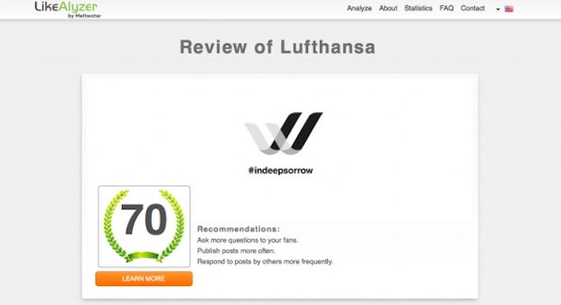 Likealyzer gehört zu den Social-Media-Tools, die den Erfolg deiner Facebook-Seite analysieren. (Screenshot: LikeAlyzer)