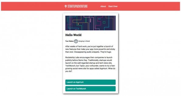 StartupAdventure: Dieses Browsergame versetzt euch in die Position eines Startup-Gründers. (Screenshot: StartupAdventure)
