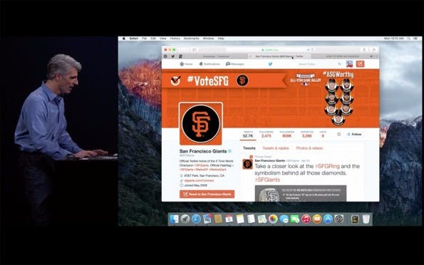Safari kann in El Capitan zum Beispiel anzeigen, welcher Tab gerade Musik abspielt. (Screenshot: Apple.com)