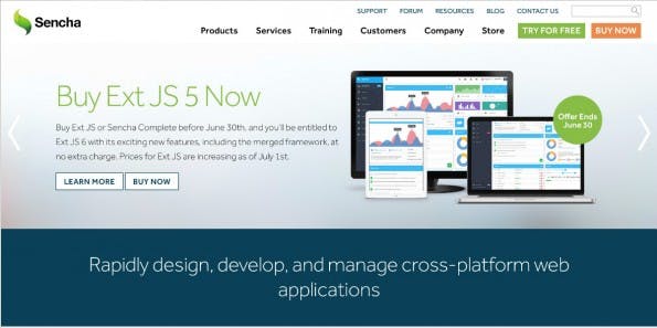 Hybride Entwicklung für Enterprises: Sencha. ( Screenshot Sencha)