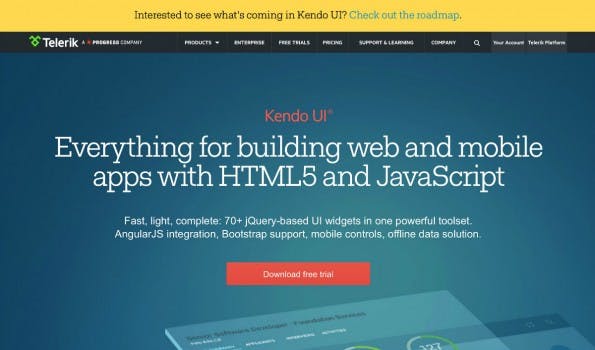 Kendo UI: Hybride Entwicklung mit HTML5 und JavaScript. (Screenshot: Telerik)