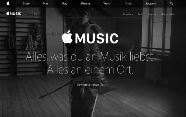 Tim Cook: Apple Music soll schon jetzt über 6,5 Millionen zahlende Kunden verfügen. (Screenshot: Apple.com)