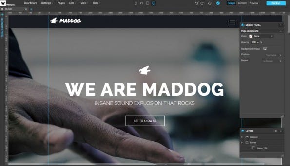Mit Webydo gestaltet ihr responsive Webseiten, ohne euch um den zugrundeliegenden HTML-Code kümmern zu müssen. (Screenshot: Webydo)
