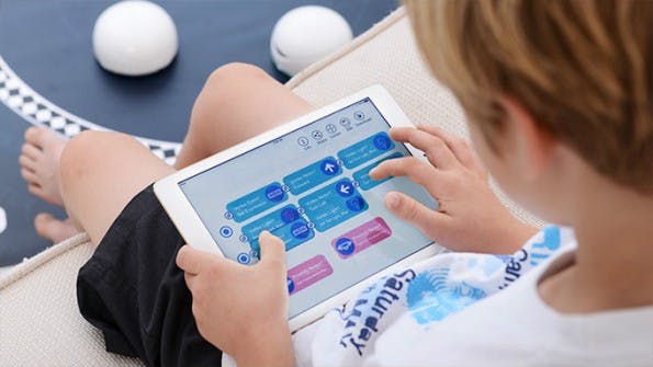 Der Vortex-Roboter lässt sich über eine App programmieren. (Foto: DFRobot)