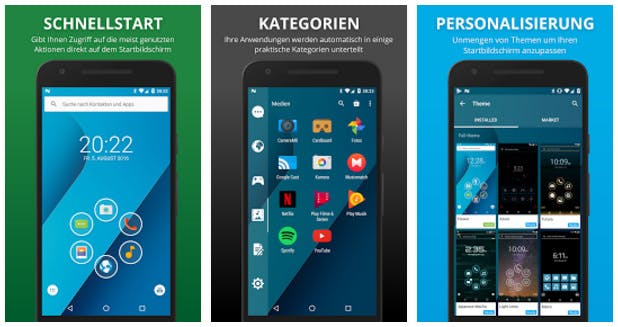Smart Launcher 3: Cleverer Android-Launcher mit Gestensteuerung und aufgeräumter Oberfläche.