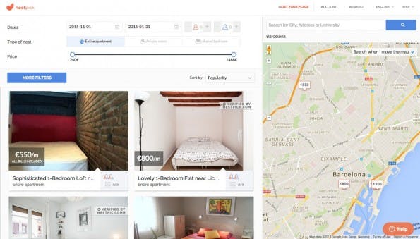 Nestpick schickt eigene Fotografen zu vielen der gelisteten Wohnungen. (Screenshot: Nestpick)
