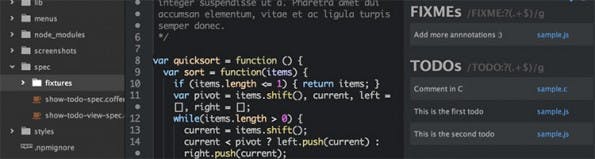 GitHub Atom Package TODO-show