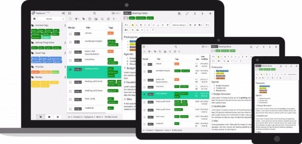 TagSpaces bietet etliche Möglichkeiten, Notizen zu filtern. (Grafik: TagSpaces)