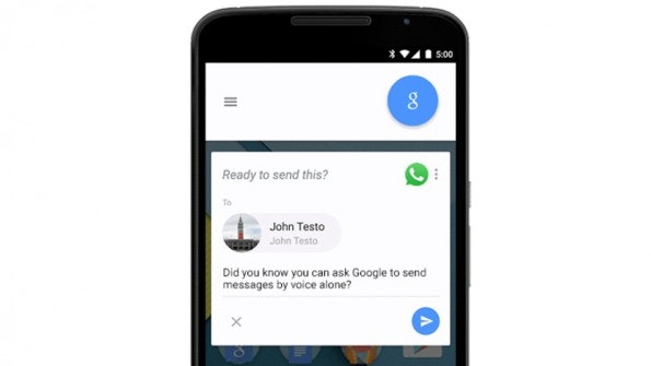 Unterstützung für WhatsApp, Telegram & Co.: Ab sofort könnt ihr dank Google Now Nachrichten per Sprachbefehl versenden. (Screenshot: Google)