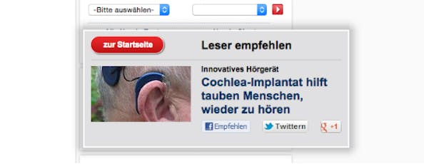 Pop-up auf Focus Online (Screenshot: Online Marketing Rockstars)