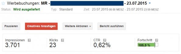 Anhand von CPC und Klickrate ermittelt der DFP-AdServer den TKP. (Screenshot: MSO Digital)