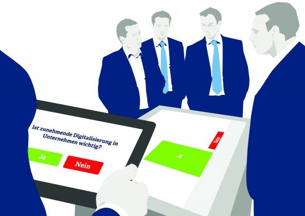 Mit einer vernetzten Präsentation werden Kunden im Gespräch interaktiv involviert.