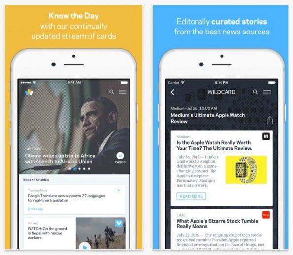 Wildcard: News-App will Nachrichtenverhalten seiner Nutzer verändern. (Screenshot: Wildcard/Apple)