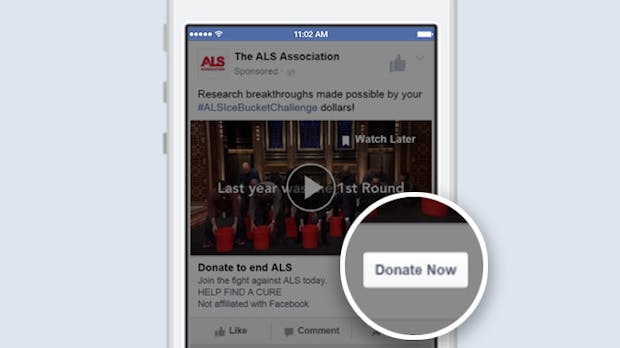 Facebook führt Spenden-Button ein