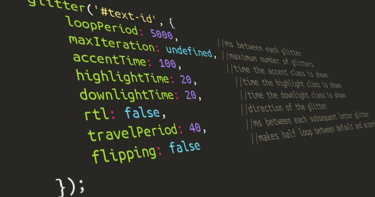 Einfache Texteffekte für eure Website: Das kann Glitter.js